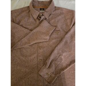 Ridgecut Men's XL‎ Burgundy Shirt Long Sleeve Button Down Toughwear 2 Pockets